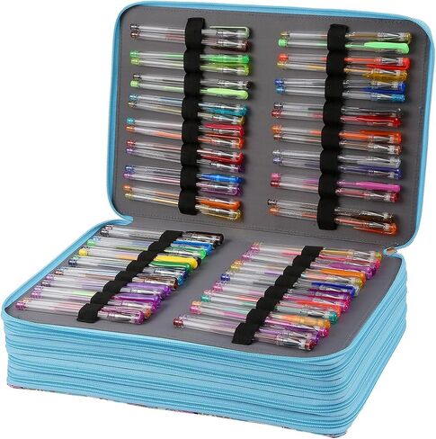 Lbxgap 500 Individual Slots Colored Pencil Organizer PU Deluxe Leather Pencil Case Holder for Watercolor Pens or Markers, Pencil Case Organizer for Artist（Pink，Small Slots） in Saudi Arabia