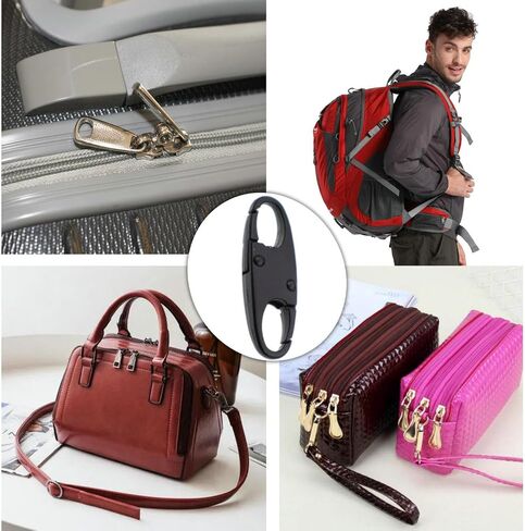 Zipper Locks Clips Anti Theft - Zipper Pull Replacement Keep Zipper Closed - Zipper Repair for Backpack Luggage Purse - 6 PCS Antique Brass in Saudi Arabia