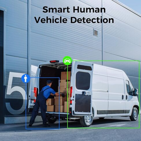 [3TB HDD+Person/Vehicle Detection] Hiseeu 5MP Security Camera System 8ch Wired Home Security Camera 8pcs Outdoor Security Cameras with Indoor H. 265+ DVR for Free Remote Mobile/PC 7/24 Recording in Kuwait