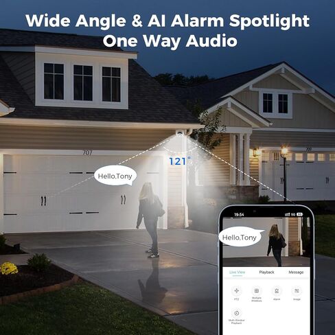 [3TB HDD+Person/Vehicle Detection] Hiseeu 5MP Security Camera System 8ch Wired Home Security Camera 8pcs Outdoor Security Cameras with Indoor H. 265+ DVR for Free Remote Mobile/PC 7/24 Recording in Kuwait