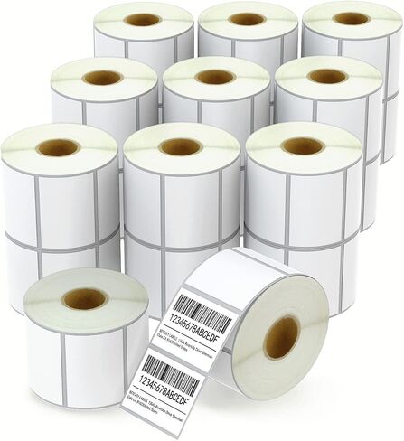 BETCKEY - 2" x 1.5" (51 mm x 38 mm) Multipurpose & Address Labels Compatible with Zebra & Rollo Label Printer,Premium Adhesive & Perforated [20 Rolls, 20000 Labels] in Saudi Arabia