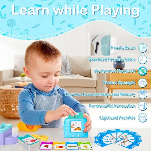 510 Talking Flash Cards for Kids 2-4 - Pocket Speech Therapy Toys for Autism, Montessori Learning in Kuwait