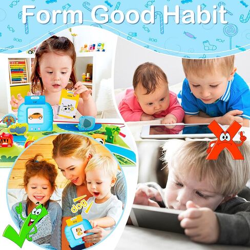 510 Talking Flash Cards for Kids 2-4 - Pocket Speech Therapy Toys for Autism, Montessori Learning in Kuwait