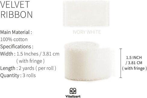 شريط مخملي أحمر من Vitalizart مقاس 1-1/2 بوصة مصنوع يدويًا من نسيج مهترئ لإكليل عيد الميلاد وزخارف حرفية وتغليف الهدايا وديكور كريمي 3 لفات 6 ياردة شريط قطني عنابي in Kuwait