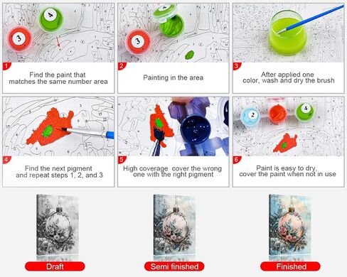TUMOVO DIY Paint by Number Vintage Ornament, Paint by Numbers for Adults, Abstract Adult Paint by Numbers on Canvas Wall Art, Paint by Numbers for Adults Beginner Craft Kits, 16x20 inch in Saudi Arabia