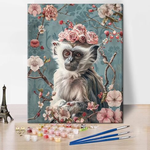 TUMOVO DIY Paint by Number Vintage Ornament, Paint by Numbers for Adults, Abstract Adult Paint by Numbers on Canvas Wall Art, Paint by Numbers for Adults Beginner Craft Kits, 16x20 inch in Saudi Arabia