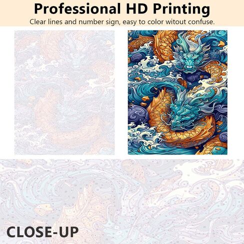 Mountain DIY Paint by Numbers for Adults, Japanese Style Cityscape Paint by Numbers Kits with Paintbrushes and Acrylic Pigment, 16X20 Inch Flameless Canvas Wall Decor Oil Painting for Friends Family in Saudi Arabia