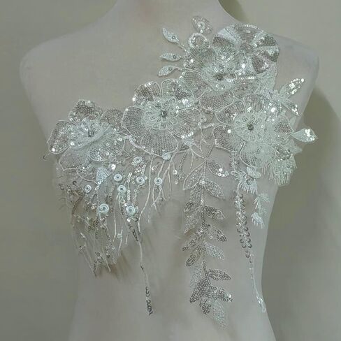 1 Pc Sequins Pure Handmade Beading Lace Sequins Apparel Decoration Accessories Evening Dress/Dance Apparel Decoration/Headwear Accessories (Lilac Colour) in Saudi Arabia