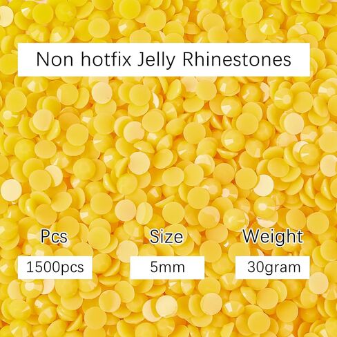 5mm 1500pcs Opaque Jelly Resin Rhinestone No AB Coating Flatback Soild Color Candy Rhinestones Pastel Round Diamonds for Mugs, Bottles, Tumblers, Craft Decoreation in Kuwait