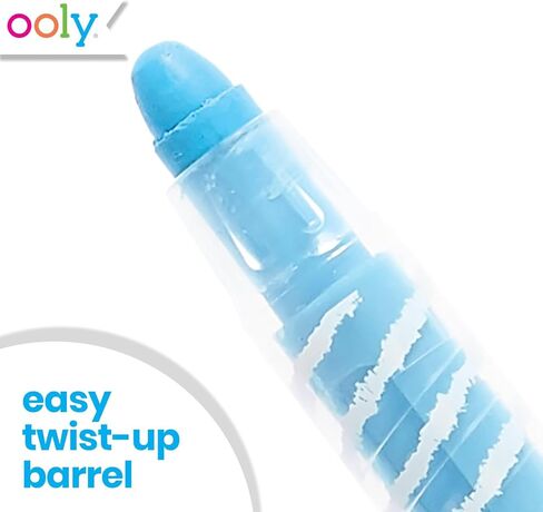 Ooly Twisty Stix، 12 عبوة من أقلام تلوين الباستيل الزيتية للأطفال ودفتر رسم أسود، ألوان الباستيل الزيتية الملتوية للأطفال تسبب فوضى أقل من أقلام التلوين غير القابلة للالتواء أو أعواد الطلاء، رائعة للفنانين الصغار in Kuwait