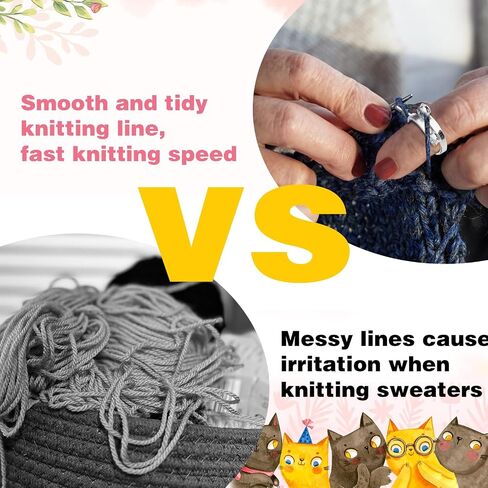 Molain 2Pcs Adjustable Crochet Ring for Fingers, Metal Silver Braided Knitting Ring for Crocheting Knitting DIY Knitting Craft Accessories in Saudi Arabia
