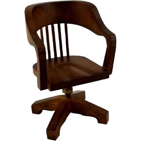 Classics by Handley Dollhouse Swivel Desk Chair, Mahogany