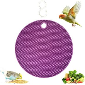 Bird Foraging Toys Puzzle with Hanger, X-Large Bird Slow Feeder Mats, Interactive Parrot Toys to Stimulate Activity, Bird Enrichment Toys for Parakeet, Cockatiel, African Grey, Conure, Budgies