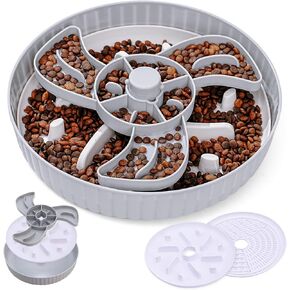 Slow Feeder Dog Bowls，Puzzle Dog Bowl for Dry Wet and Raw Food, Comes with Licking Mat and Slowing Mat, Non-Slip and Anti-Suffocation Reusable Interactive Slow Feeding Dog Bowl 10 Inches
