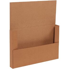 Boxes Fast BFM18122BFK Corrugated Cardboard Easy-Fold Mailers, 18 x 12 x 2 Inches, Fold Over Mailers, Adjustable Die-Cut Shipping Boxes, Multi-Depth, Large Kraft Mailing Boxes (Pack of 50)