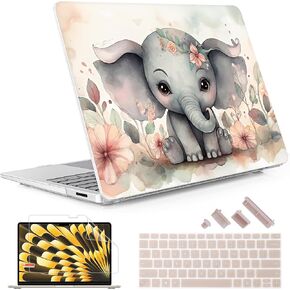 May Chen Case for Microsoft Surface Laptop 13.8 inch, 2024 Windows 11 AI + PC, 7th Edition Touchscreen Display, Protective Plastic Hard Shell Case with Keyboard Cover & Screen Protector - Star Bow