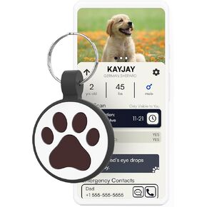 Scout Tag's Rocket Tag | QR Code Silicone Pet ID Dog/Cat Tag. Instant Profile Access and Scan Alerts, Small