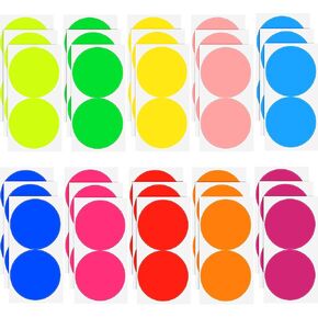 Nuyer 120 Pieces 4 Inch Round Colored Stickers Removable Color Code Dot Stickers Assorted Colored Circle Dot Labels Adhesive Colorful Coding Sticker for Labeling Decorating Organizing, Classifying