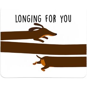 QIYUHOY Dog Mouse Pad,Funny Dachshund Dog Square Mouse Pads,Dachshund Mouse Pads for Desk,Desk Accessories Office Supplies Gift for Women Teen Girls,9.5x7.9 inches