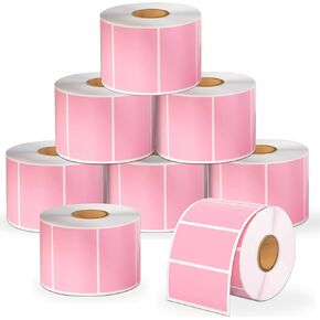 2.25"x1.25" Direct Thermal Labels, 8000 Labels Rectangular Address Shipping Thermal Labels Roll Compatible with Zebra, Rollo, MUNBYN Self-Adhesive Barcode Thermal Stickers