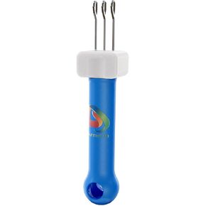 3 Latch Hook Cord Knitting Tool, Crochet Tool for Binding-Off or Edging on Knitting Projects, Crochet Hook with Latch-Hook Needles, Knitting Hook Weaving Tool (Purple)