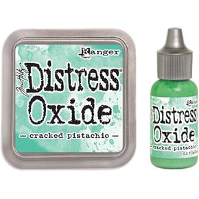 Special Bundle Ranger Tim Holtz Distress Oxide Ink Pad Cracked Pistachio+Reinker