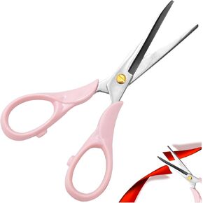 Multipurpose Pink Scissors, Stainless Steel Utility Scissors Light Pink Scissors Sharp Scissors Tool for Office, Home, School