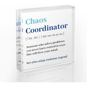 Coworker Gifts For Women Men, Chaos Coordinator Gift - Appreciation Gift for Teacher, Boss Lady, Nurse, Manager, Funny Thank You Gift, Inspiration Ofiice Work Gifts for Coworkers Birthday, Retire