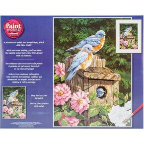 Dimensions PBN 14x20 Garden Bluebirds