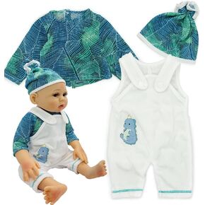 American Baby Dolls Clothes Set 18 Inch Girl Reborn Baby Doll Cute Clothes Jumpsuits Lace Outfits Accessories Fit 17-18 inch (Pink Knitted)