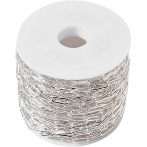 Paperclip Chains 10 Meters for Jewelry Making Necklace, Rose Gold