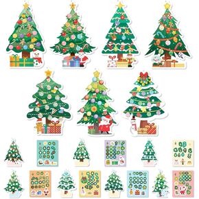 Christmas Nativity Ornament Crafts for Kids - 16 Pack Make Your Own Nativity Scene Ornament Kit with Nativity DIY Craft Stickers Cutouts for Kids Xmas Tree Holiday Classroom Art Activity Party Favors