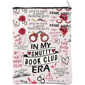 Smutty Book Club Book Sleeve Spicy Reader Book Cover Slut Lovers Gift Spicy Book Club Gift Dark Romance Gift for Bookish Bookworm (SmuttyBookClubEraBS)