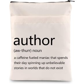 Author Gift Writer Gift for Writer Author Novelist Book Sleeves with Zipper Book Covers for Paperbacks (Author Noun)