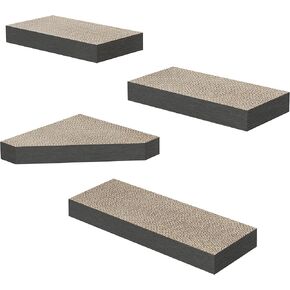 رف جداري عائم ممتاز لخدش القطط من Way Basics (عبوة من 4 قطع) (أبيض) in Kuwait