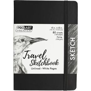 كتاب رسم احترافي للسفر مقاس 6 × 4 بوصة أبيض 74 رطل أسود 80 ورقة، كتاب رسم، دفتر رسم، لوحة رسم، لوحة رسم، ورق رسم، كتاب فني، كتاب رسم، ورق فني، دفتر رسم للرسم in Kuwait