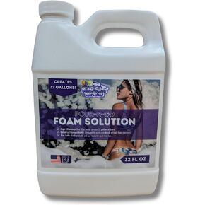 Pour-N-Go Foam Solution Packs for Foam Parties Safe, Highly Concentrated Foam for Parties, Weddings, Events - Pet & Human Safe Solution | Works with FOAMO (64oz)