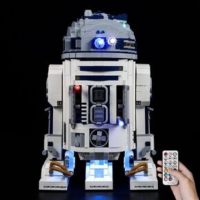 طقم إضاءة LED Kyglaring لحرب النجوم: R2-D2 - مجموعات إضاءة متوافقة مع مجموعة بناء Lego 75308 - لا تشمل مجموعة Lego (إصدار RC)