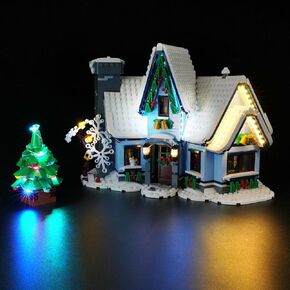 LED Lighting Kit for Lego Icons Santa's Visit, LED Light Compatible with Lego 10293 Building Block Models (Not Include Lego Set)