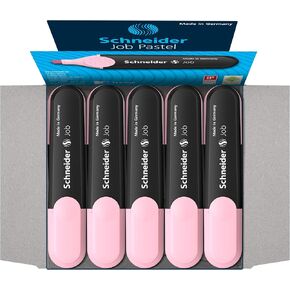 Schneider Pastel Job Highlighter Marker, Chisel Tip, Light Pink, Box of 10, (01529)