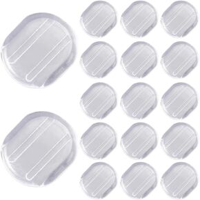1 Box 120Pcs Clip Earring Pads Soft Silicone Earring Backs Painless Disc Comfort Earring Backs Small Transparent Clear Clip on Earring Cushions for Clip Earrings Making Support DIY Craft