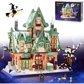 HOGOKIDS Magic Bar House Building Set with LED Light - Magic Architecture 3.6mm Mini Building Block Home Office Decor, Magical House Birthday Gift for Adults Kids Age 10+ Boy & Girl (2479 PCS)
