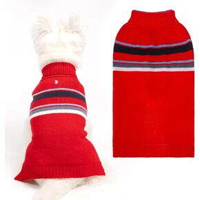 PAWCHIE Dog Sweater - Warm Coat Turtleneck Thick Dog Clothes with Leash Hole, Knitted Dog Outfit for Small to Large Dog Puppy Cat