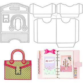 2 Set Die Cuts for Card Making, FineGood Gift Card Book Die Cuts Card Holder Cutting Dies Metal Embossing Stencils for Scrapbooking Album Paper Card Making Supplies