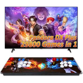 3D Pandora Box Arcade Game Console DX Plus - 29800 Built-in Games, Search Games, 4 Players, Game Difficulty Setting, Game Life Setting, Favorite List, 1280×720P Full HD, 2 Players Joystick