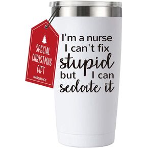 Funny Nurse Gifts for Men Women, Nurse Appreciation Week Gifts, Nurse Graduation, Birthday, Male Nurse Christmas Gifts, Nursing Gifts for New Nurses, Nurse Practitioner LPN & RN Gifts, 20oz Tumbler