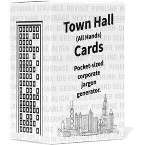 Town Hall Cards - Pocket-Sized Corporate Jargon Generator - New 2024 Funny Office Gifts - Funny Gifts for Coworkers - Desk Accessories - Office Desk Decor for Coworkers