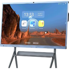 Smart Board Collaboration Hub, JYXOIHUB 65 Inch 4K Digital Electronic Whiteboard Built in Dual System and 20MP Camera for Classroom and Business, Interactive Whiteboard with Video Conference System