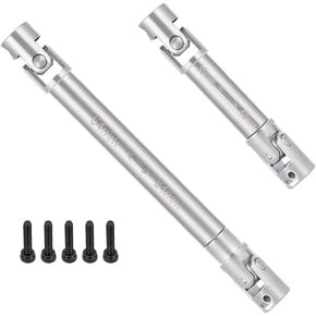 MOHERO 2Pcs SCX24 Driveshafts Stainless Steel Center Drive Shaft for Axial 1/24 SCX24 Gladiator AXI00005 RC Crawler Upgrade Parts