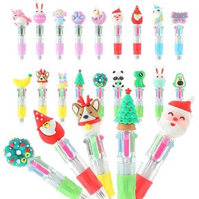 Multicolor Pen in One fun pens for kids mini pens multi color pen 4 in 1 pens cute kawaii pens Ballpoint Pens for Birthdays and Children's Parties Fun Gifts Assorted ink (18)